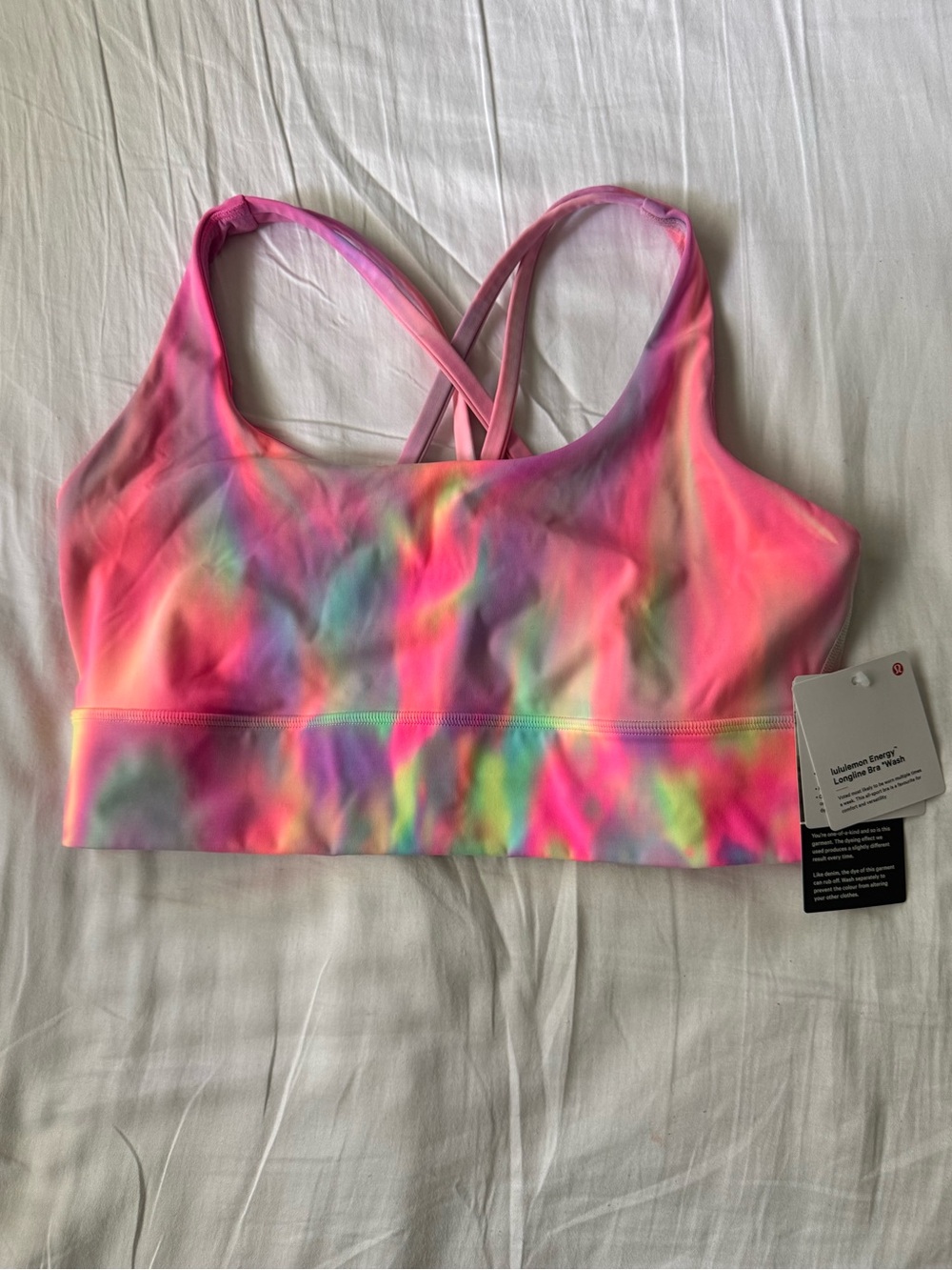 Lululemon Energy Longline Sports bra Psychadelic Sz 10 NWT